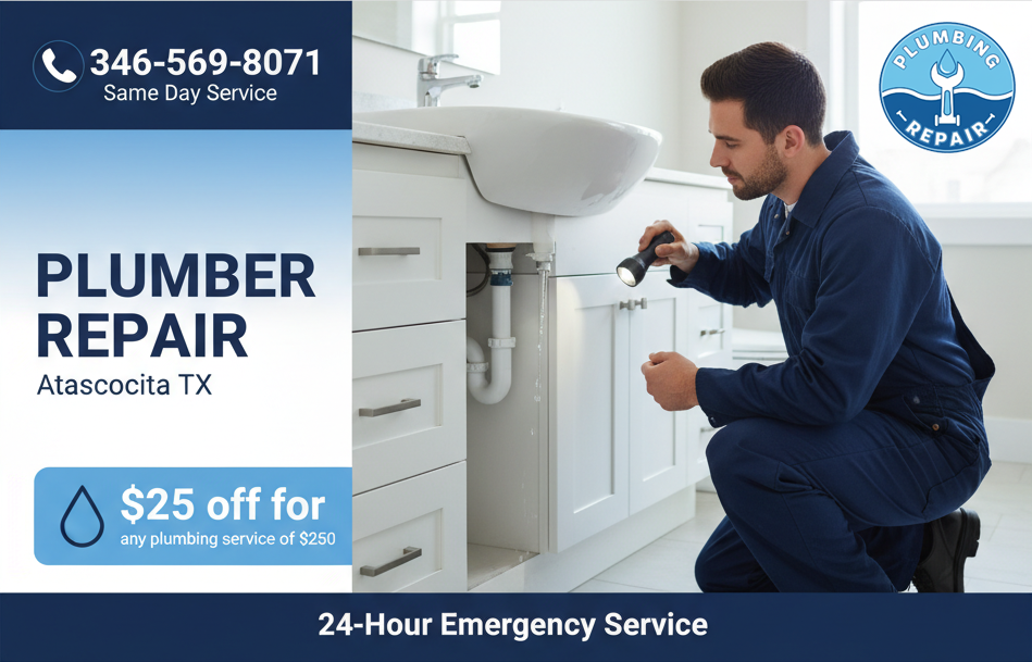 Plumbing service coupons Atascocita TX - save on repairs